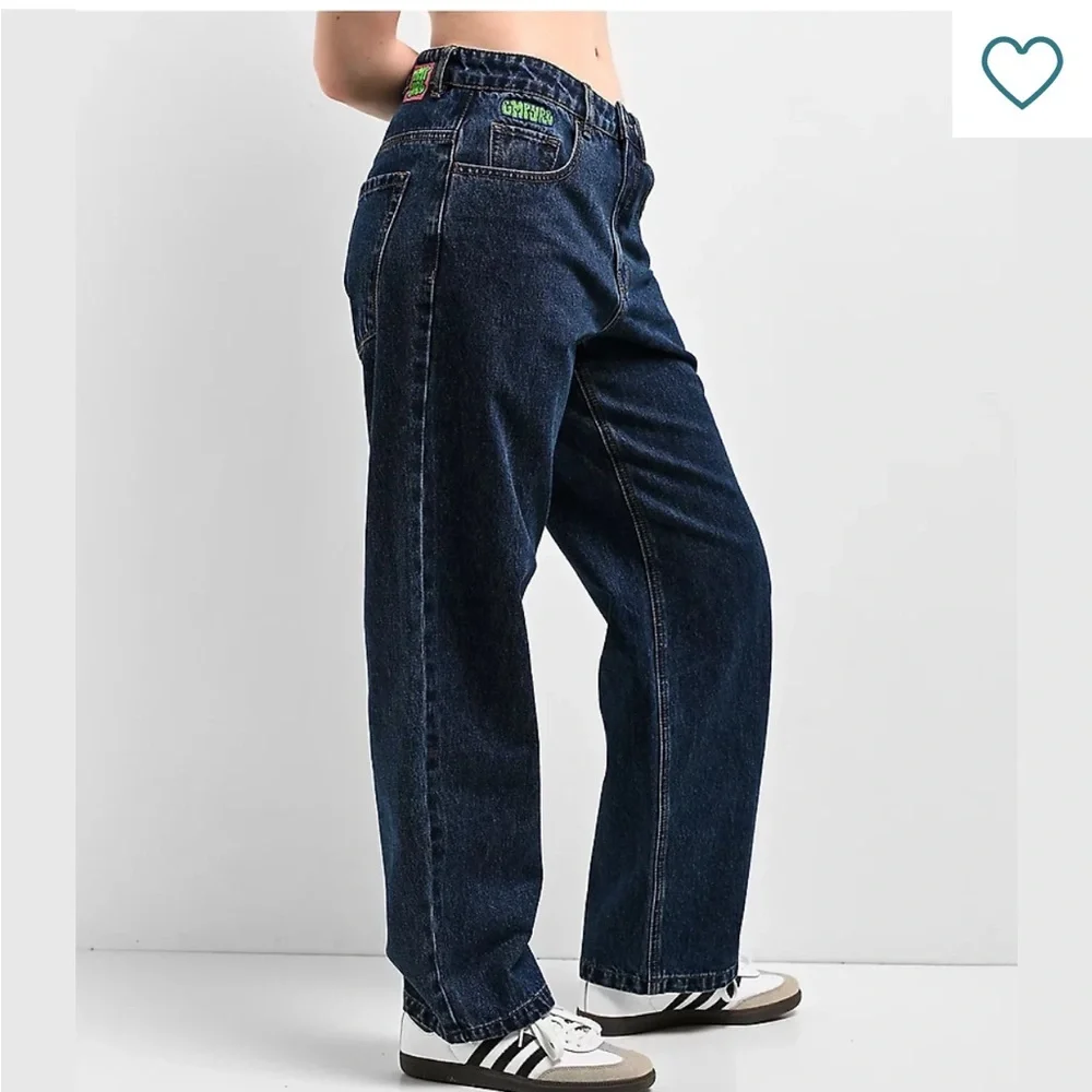 Empyre Loiter Blue Straight Leg Jeans High Waisted Denim Dark Wash 2 Zumiez - Picture 3 of 13